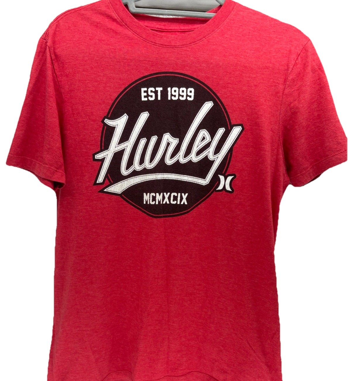 Hurley Men's M Red Graphic Print Premium Fit Crew Neck T-Shirt Est 1999 gallery