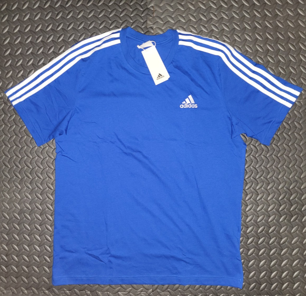 NEW MENS ADIDAS ORIGINALS ESSENTIALS 3 STRIPES TEE SHIRT ~SIZE MEDIUM #HE4410 gallery