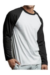DBFL Top Pro Men’s Long Sleeve Colorblocked Baseball Tee