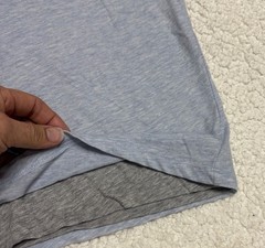 Vince Men’s Light Blue/Gray Double Layer Short Sleeve Polo T-Shirt Size S NWOT