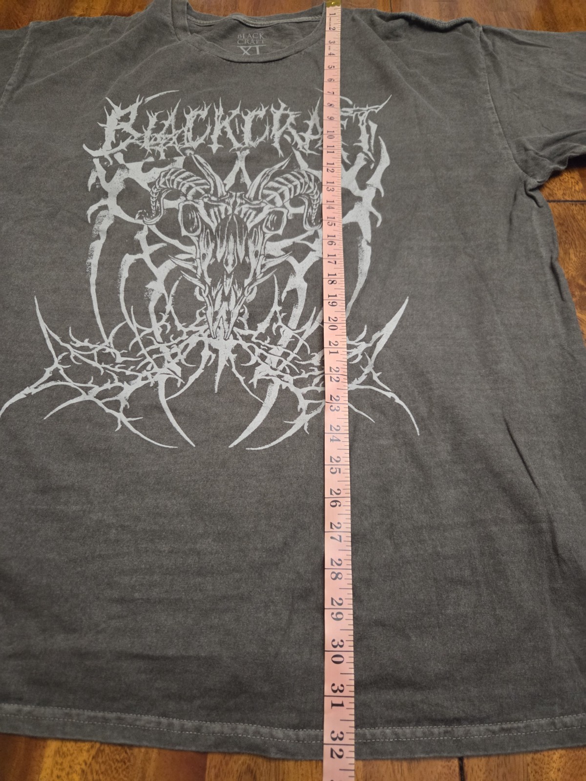 NWOT BlackCraft Cult Goat Skull Mineral Wash Tshirt Mens XL gallery