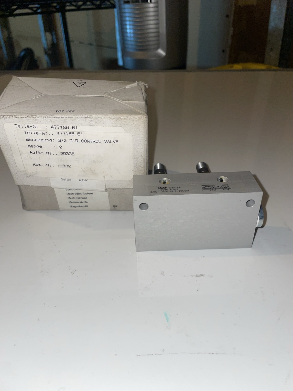 Festo BMCH Solenoid Valve Model 6686 – New 1/8” Port Size #A6-40