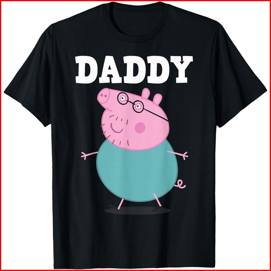 Peppa Pig Father’s Day Daddy Bold Text Portrait of Daddy Big T-Shirt