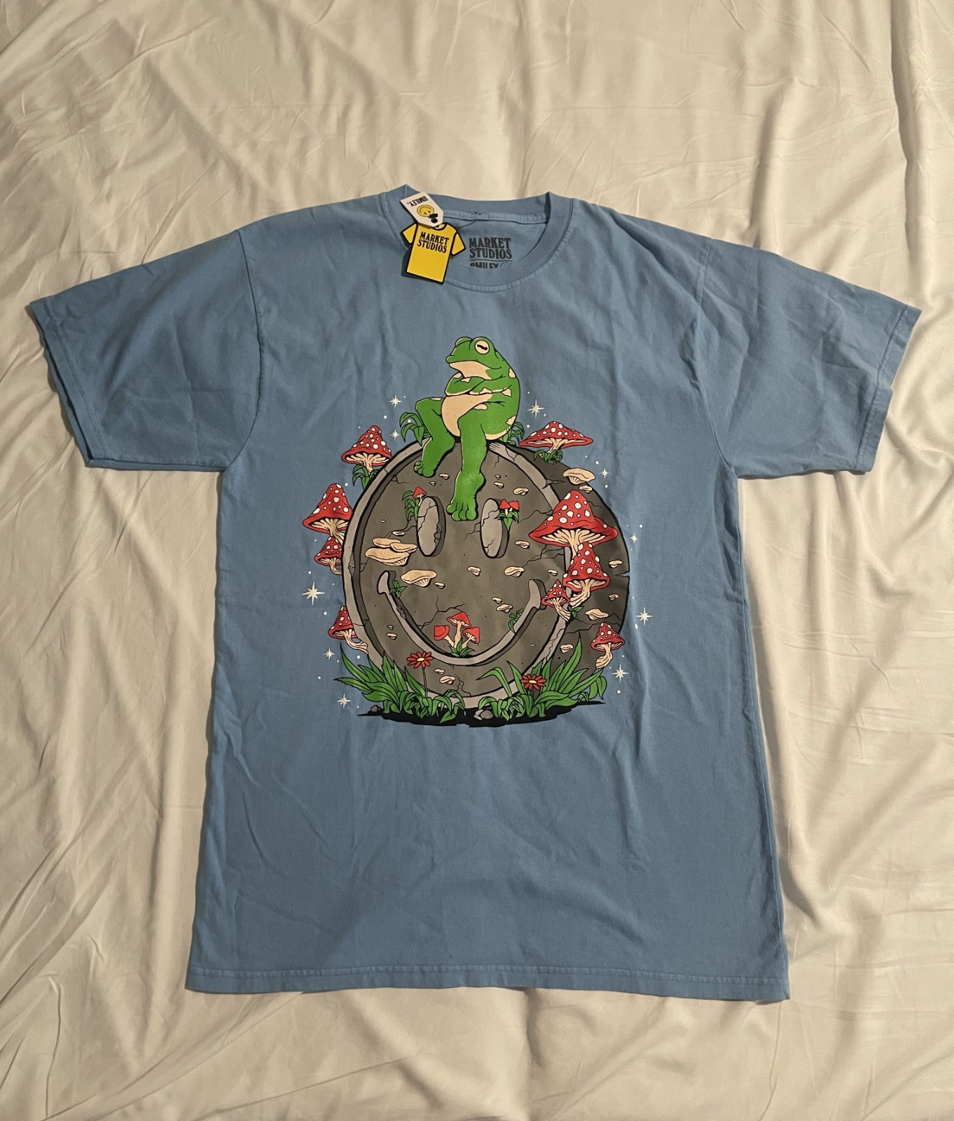 NWT Market Studios x Smiley “On The Slab” Blue Shirt Medium Collaboration