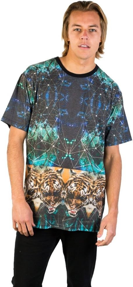 Neff Tiger Storm All Over Print Mens Shirt NWT Large gallery