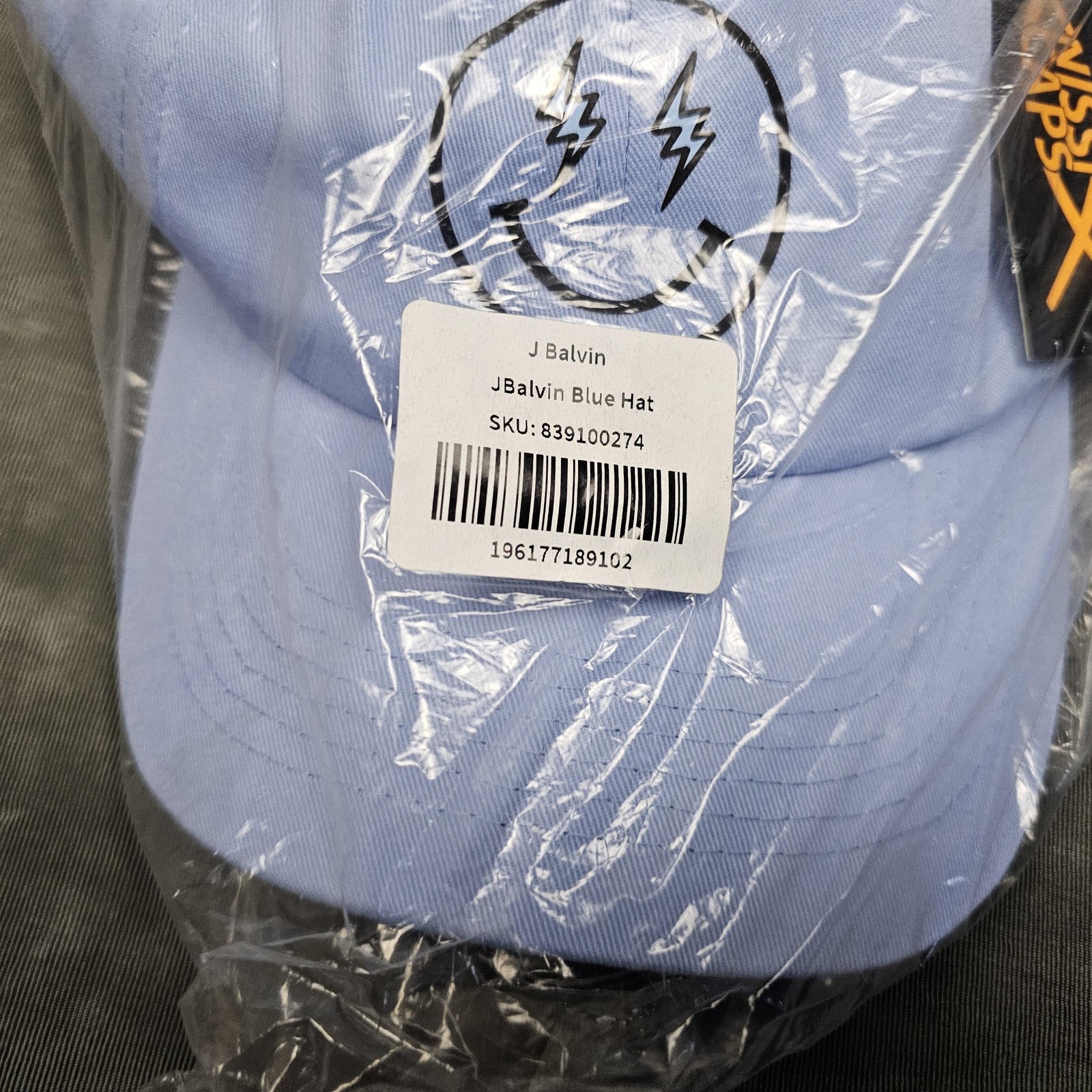 J Balvin Hat Cap Strap Back Embroidered Lightning Face Music Streetwear Mens gallery