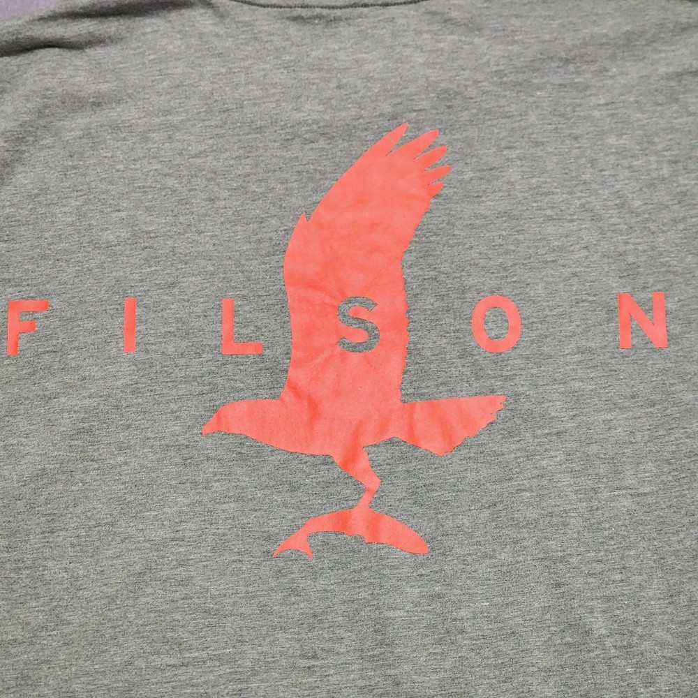 FILSON T-Shirt Men’s XL Eagle With Fish Alaska Outfitter Green Front Back Print