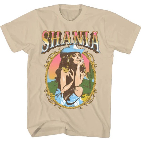 Shania Twain - Cowgirls T-Shirt Sand tee Classic Style Heavy Cotton NH24919 gallery
