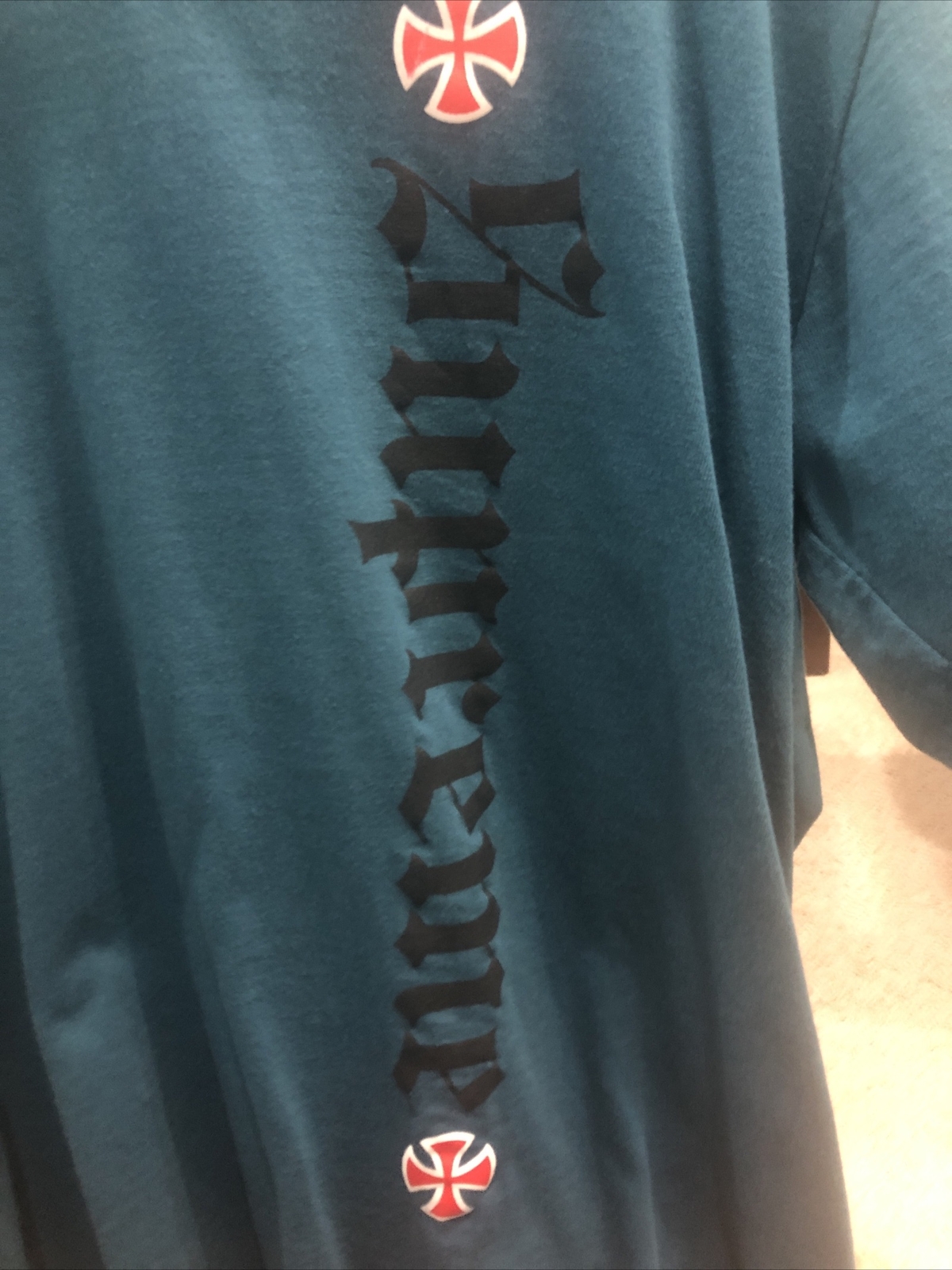 Supreme Independent Tee Slate Blue Size M FW17 100% Authentic SOLD OUT ITEM gallery