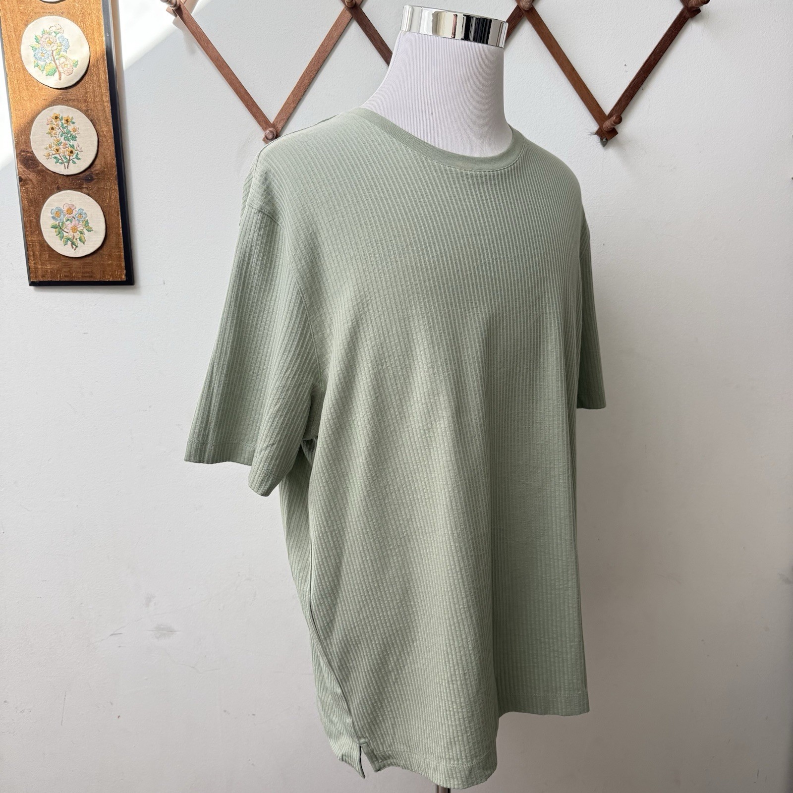 Ted Baker London Ribbed T-Shirt Regular Fit Size 7 US XXXL gallery