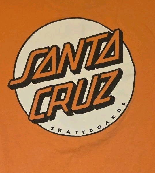 Santa Cruz Skateboards The Original Logo Graphic Tshirt Size Large Peach gallery