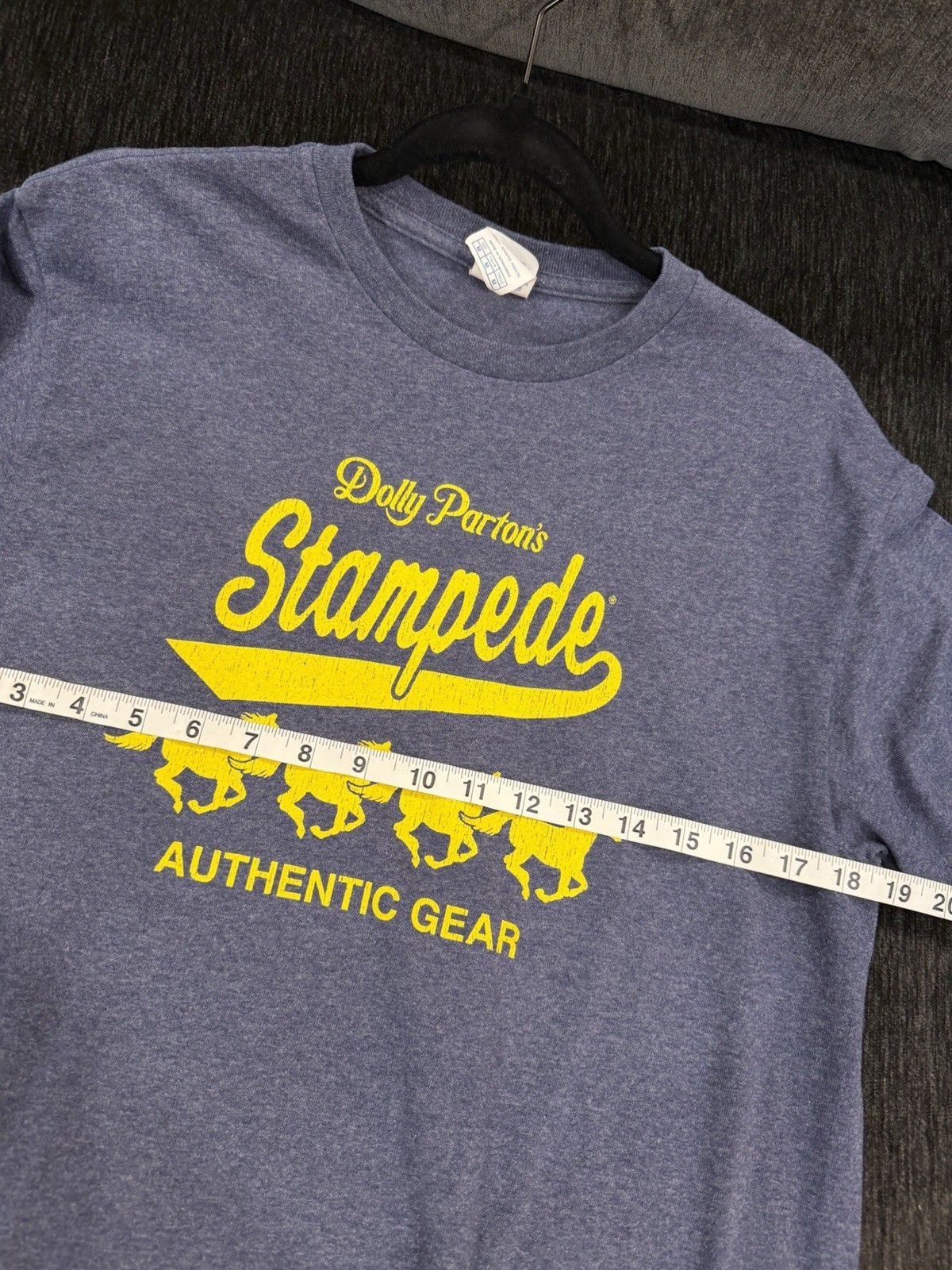 VTG Delta Pro Weight Dolly Parton’s Stampede Blue Graphic Logo Crew Neck Tee M gallery