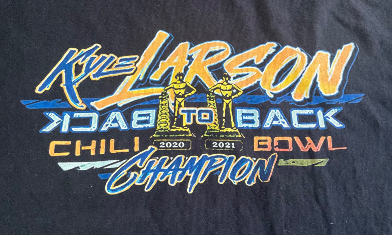 2020 2021 Kyle Larson Chili Bowl Back to Back Champion Long Sleeve Shirt KLR XL gallery