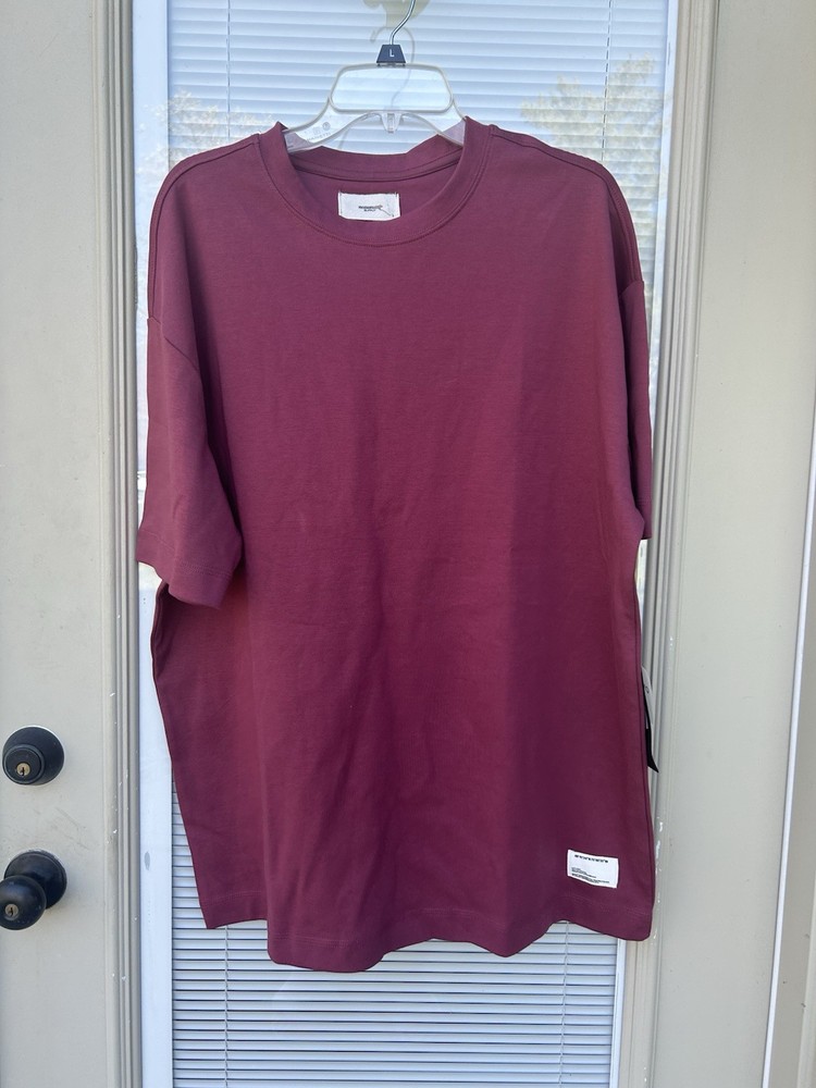 Reserved Supply RED BUD Men’s Oversized Knit Crew Neck T-Shirt SIZE L