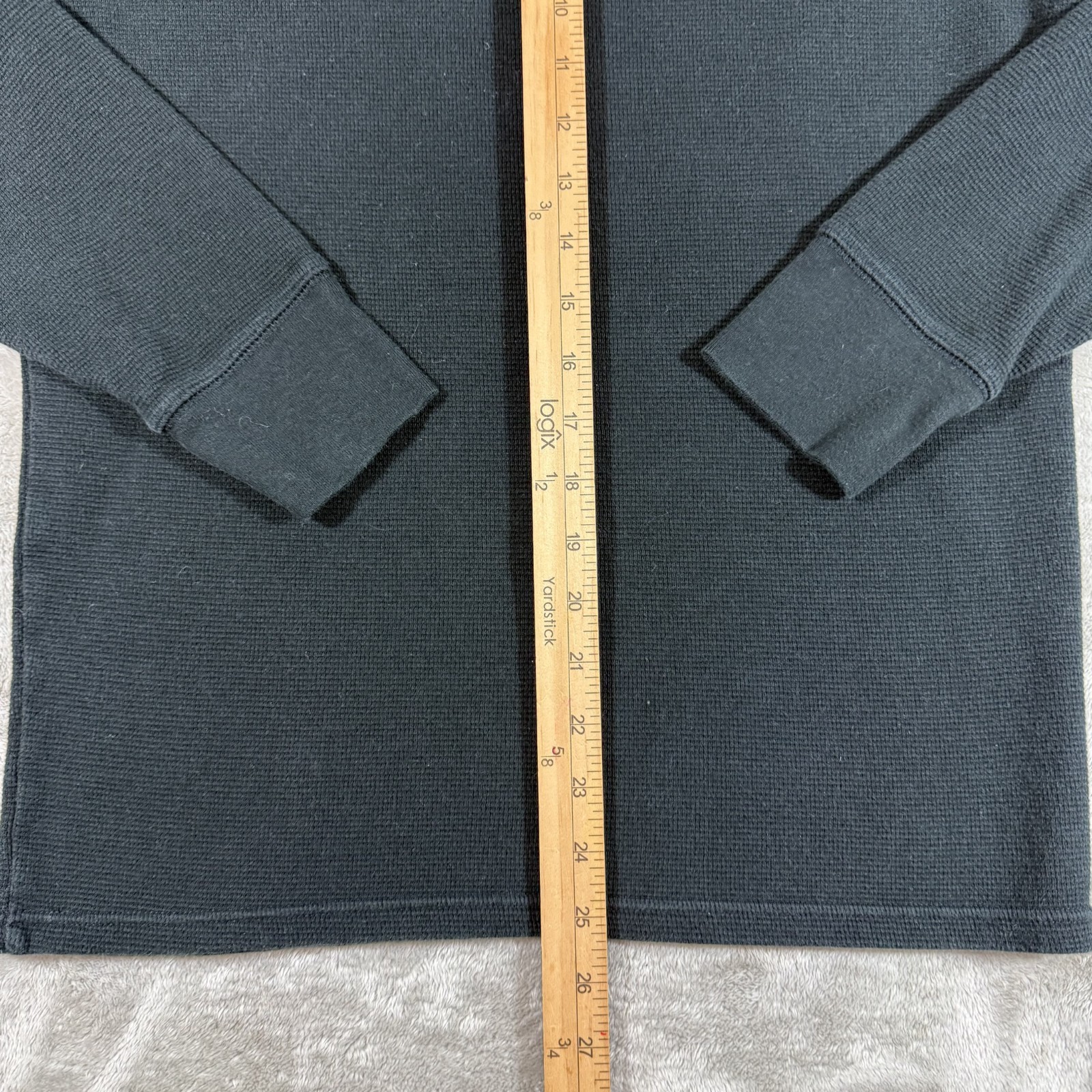 Polo Ralph Lauren Mens Thermal Shirt M Black Long Sleeve Waffle Knit Sleepwear gallery
