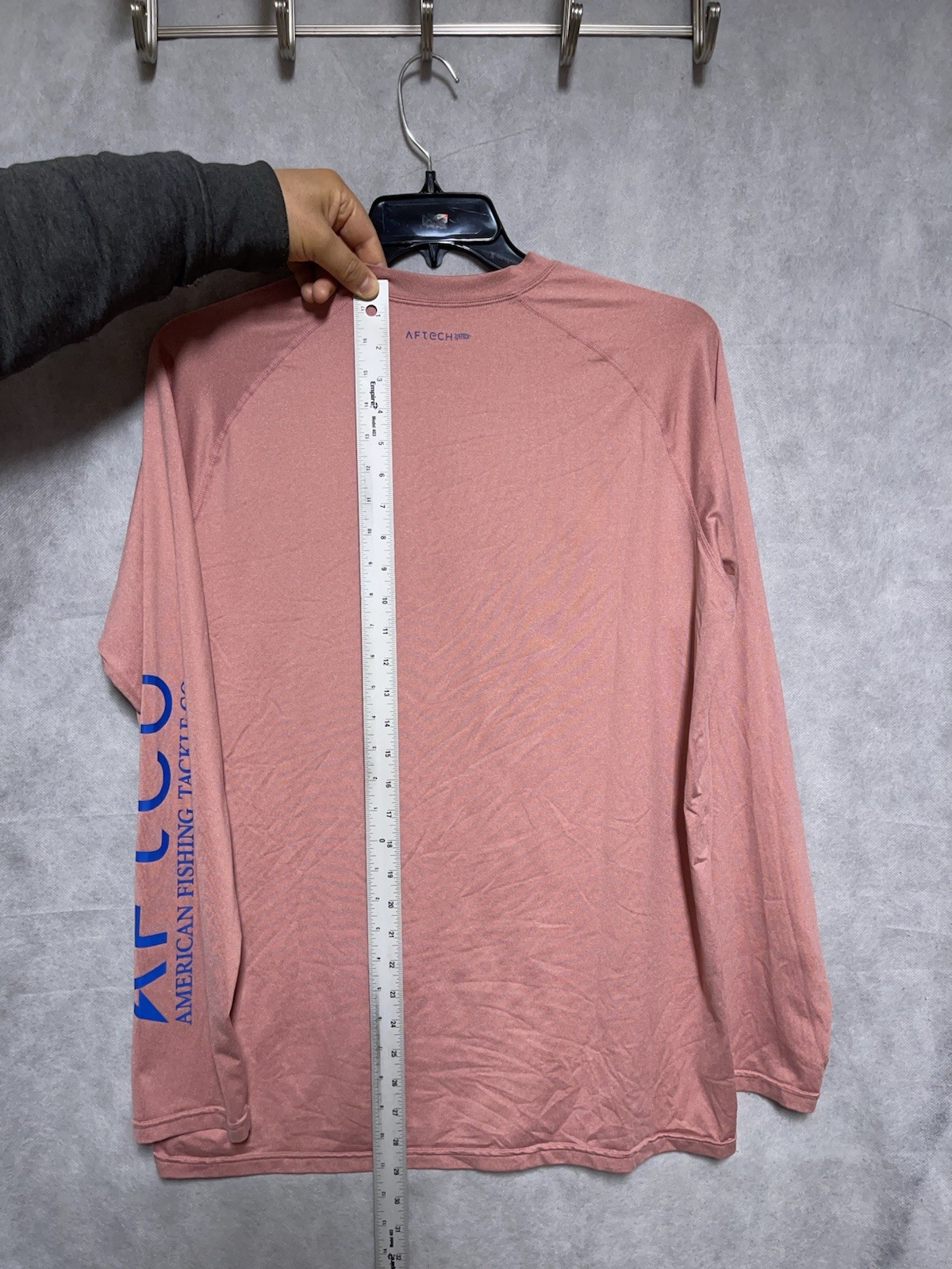 AFTCO Shirt Men L Salmon Aftech Performance Fishing Outdoor Hiking Camping Tee gallery
