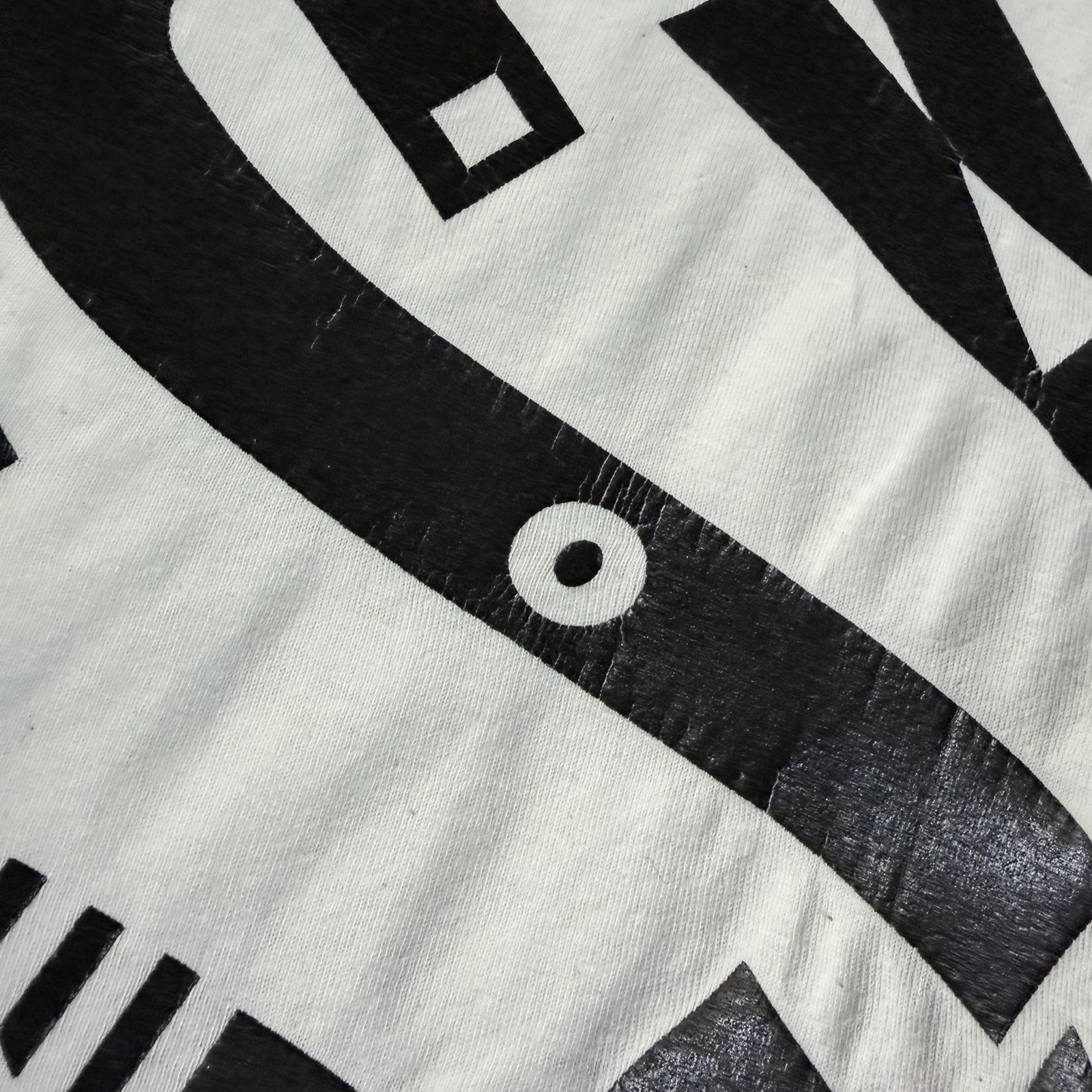 Stüssy Mens T-Shirt Logo Spellout Off White Black Size Large Graphic Logo Y2K gallery