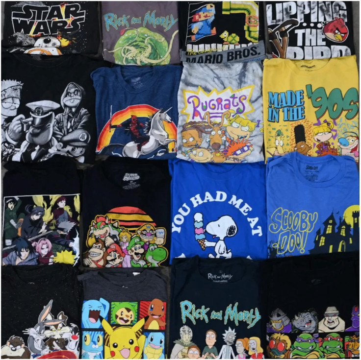Bulk Graphic T-Shirt Lot Reseller Pack Mens Anime Marvel DC Pop Culture gallery