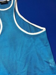 DSQUARED2 men’s summer blue back&front racer mesh muscle tank top SZ L