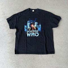 Vintage 90s Doctor Who Tom Baker BBC Promo T Shirt XL Black Tennessee River USA