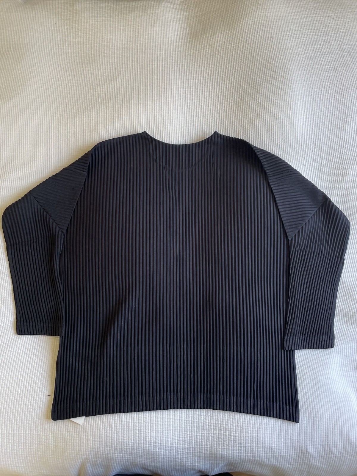 Issey Miyake Homme Plisse Black pleated Long sleeve Shirt gallery