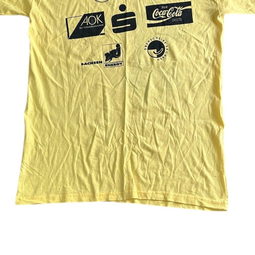 Vintage Hering Yellow Classic T-Shirt Dresden 90s Retro Graphic Mens XL gallery