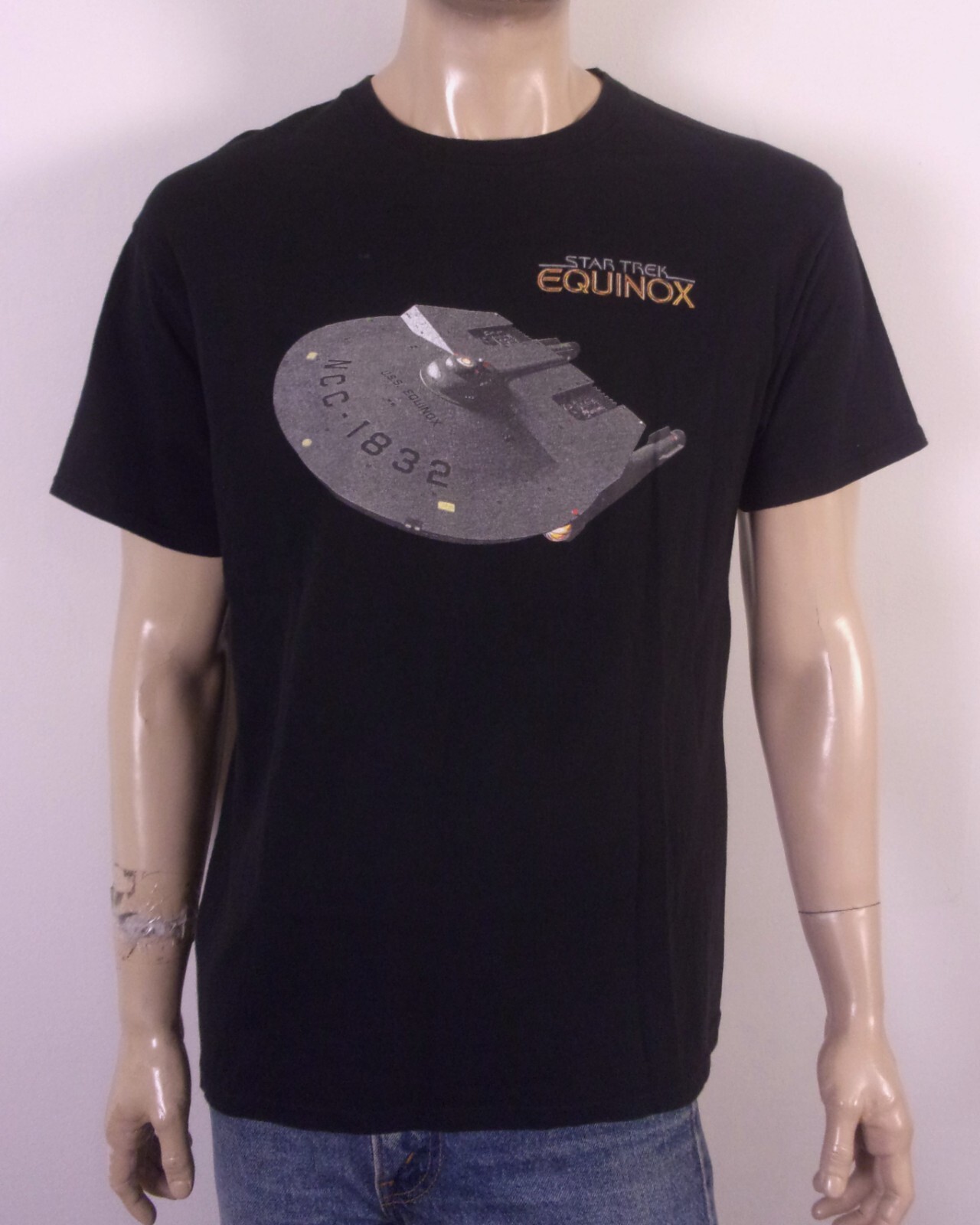 vintage 90s 00s Star Trek T-Shirt Equinox Audio Series Voyager 1832 very rare L gallery