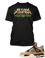 Stay Fresh Graphic Sneaker Sport Tee Shirt Match J4 Cactus Pro Club Shaka T