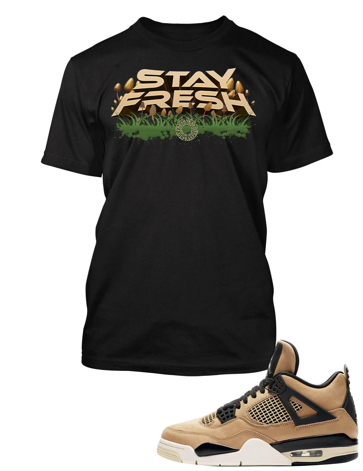 Stay Fresh Graphic Sneaker Sport Tee Shirt Match J4 Cactus Pro Club Shaka T