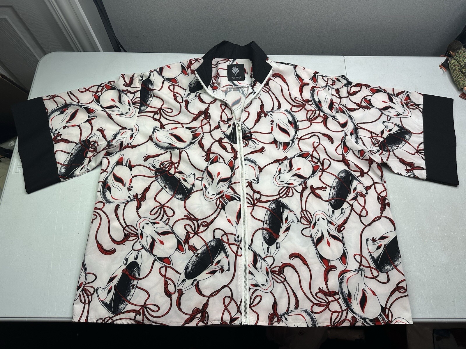 Drug Honey Zip Blouse Anime Japanese Mask Unisex SEE Measurements For Size