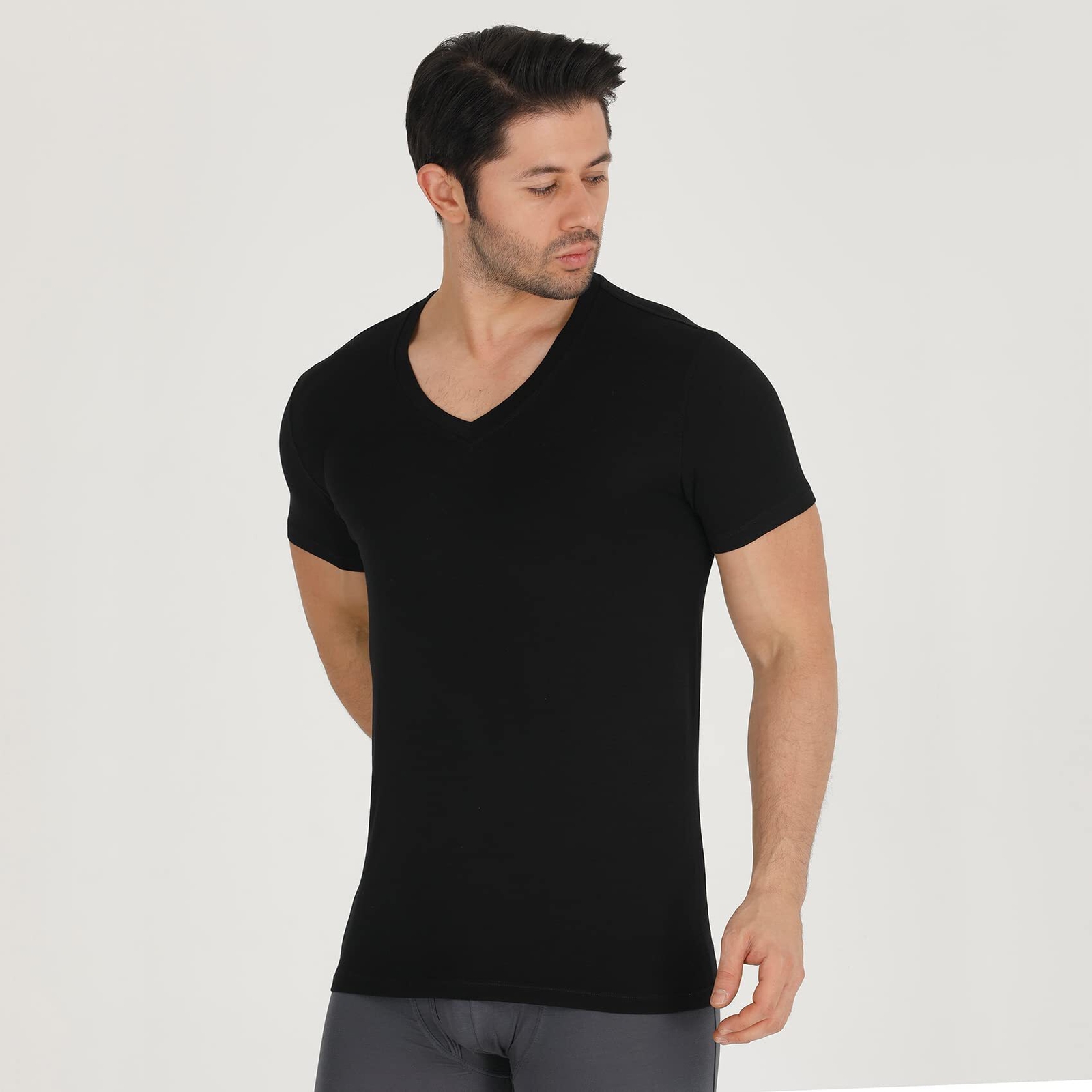 Bamboo V-Neck Undershirt (3 Pack) gallery