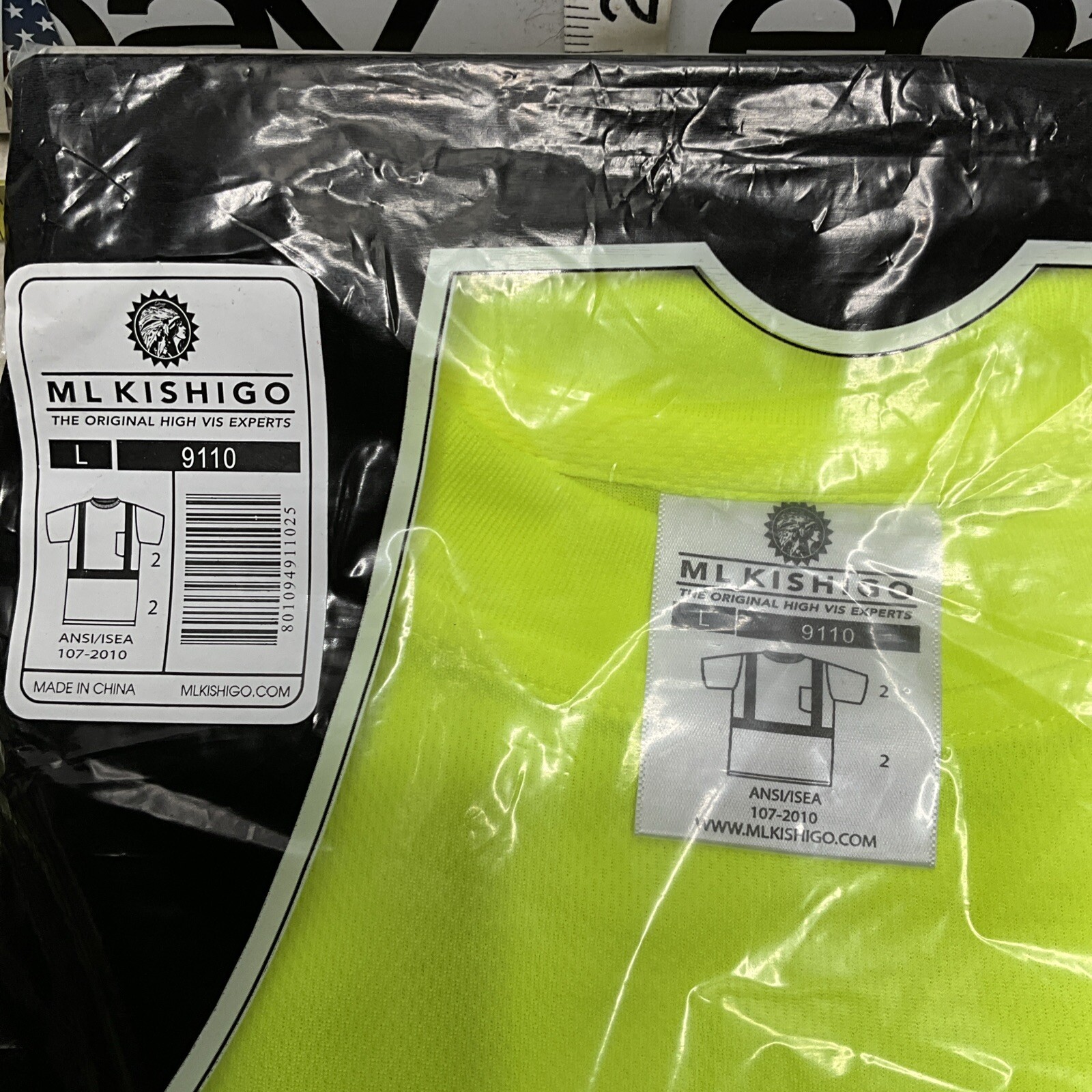 Kishigo Men Large High-performance Microfiber High Vis Safety T-shirt 9110 9111 gallery