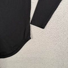 Cuts Shirt Mens Medium Black Curve Hem Elongated Pyca Pro Casual Preppy Logo