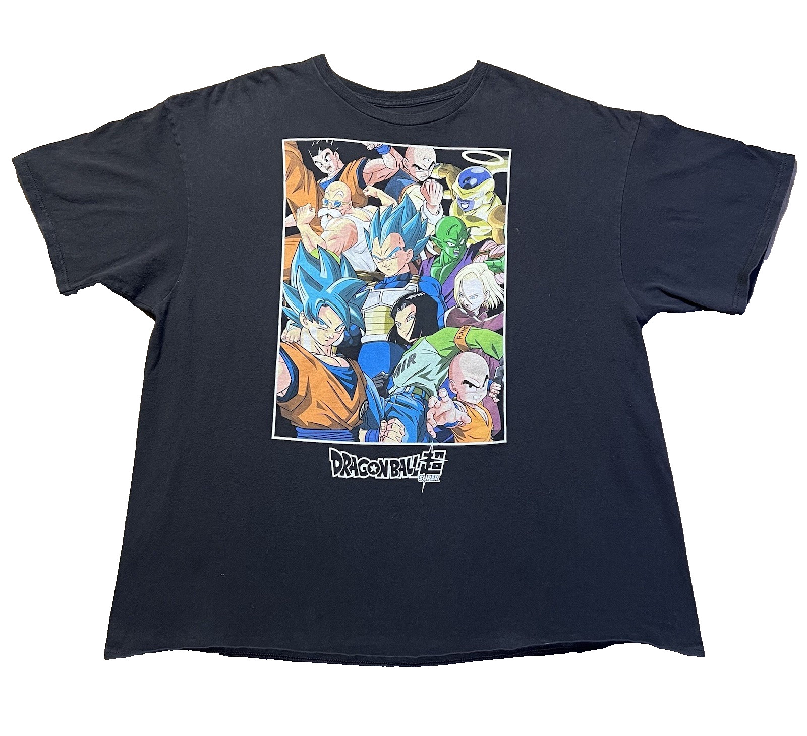 Dragon Ball Z Tee 2XL Faded Black Goku Vegeta Graphic Shirt gallery