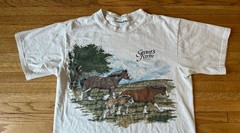 Anheuser Busch Grants Farm Single Stitch Shirt Clydesdale Horses Mens M/L 1991