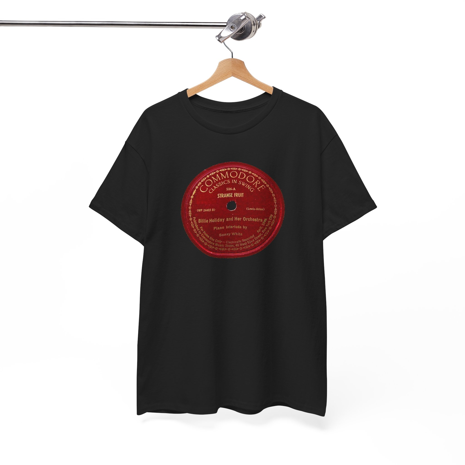Retro Classic Jazz 78rpm Tee Billie Holiday Strange Fruit NWT S-5XL gallery