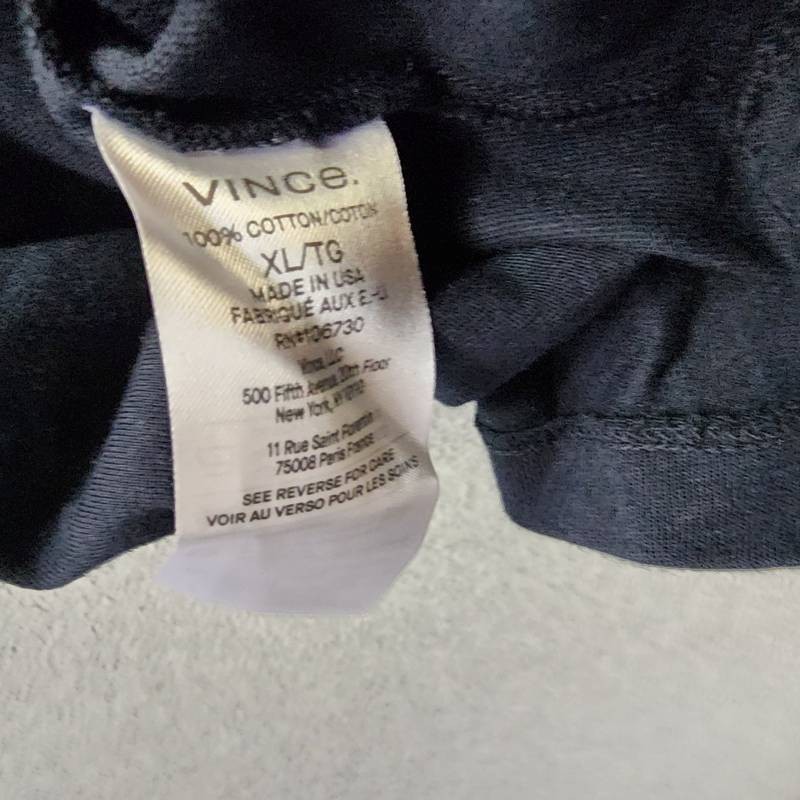 Vince Henley Placket Cotton Relaxed-Fit Shirt Men's XL Blue Short Sleeve gallery
