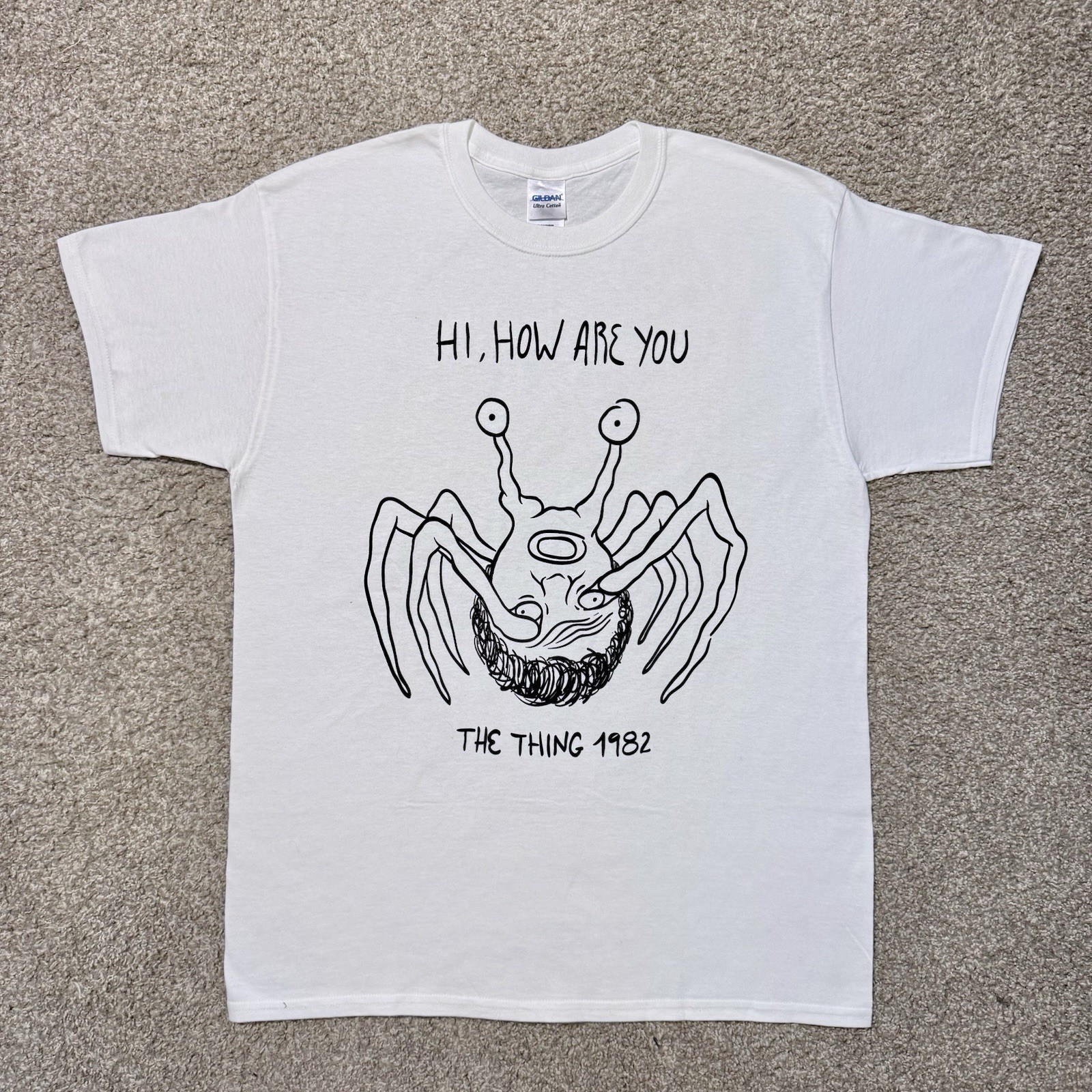 2010’S THE THING X DANIEL JOHNSTON HI HOW ARE YOU SHIRT SZ L Band Movie Tee gallery