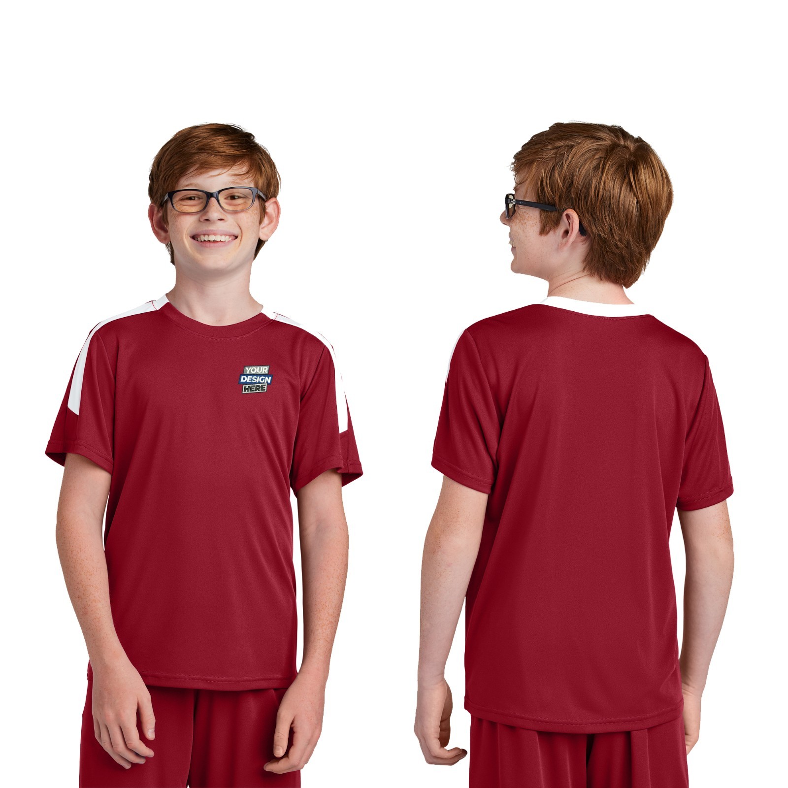Custom Embroidered Sport-Tek Youth Competitor Crew Kids Clothing Gift For Son gallery
