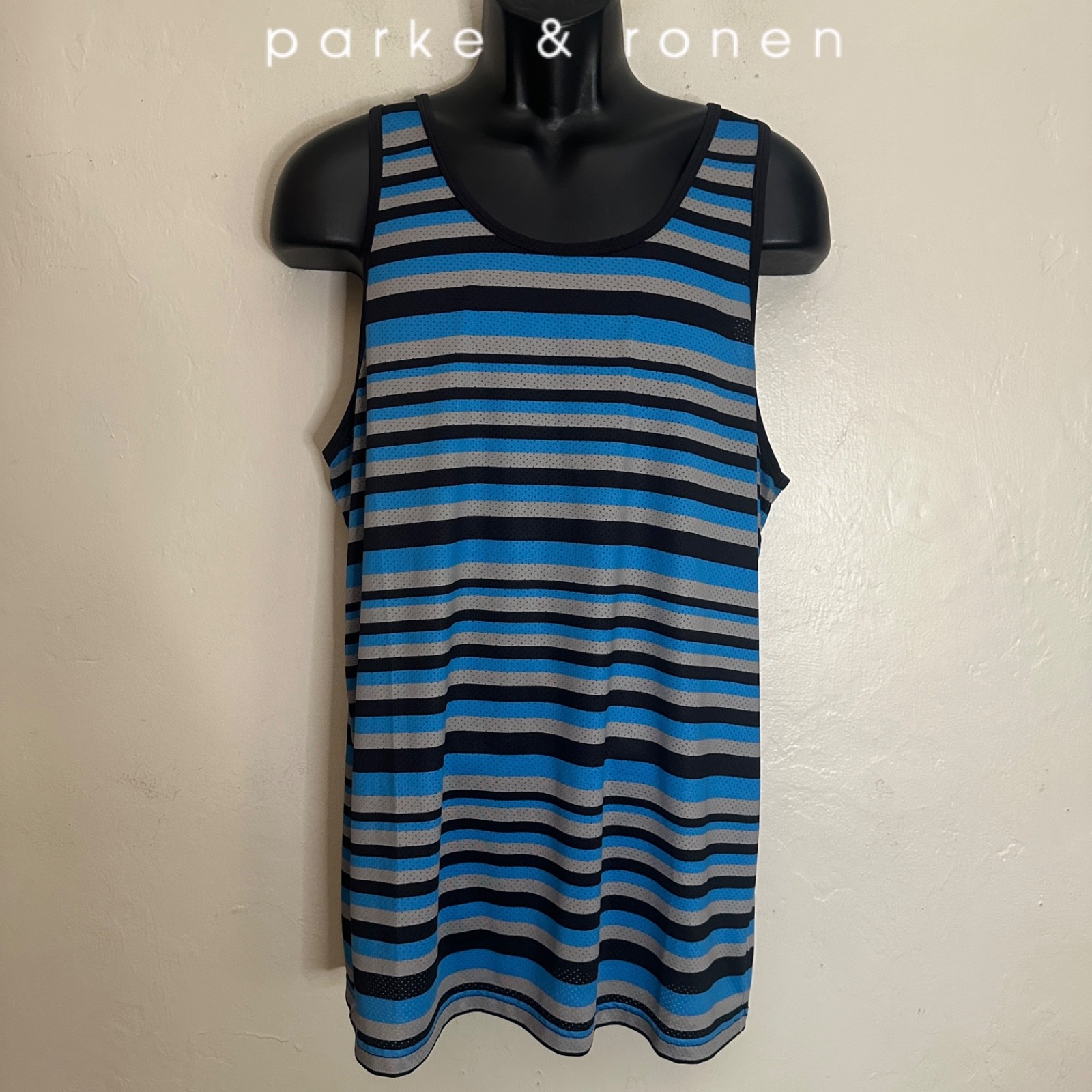 Parke & Ronen Mesh Tank Top XL Gently worn Nylon/spandex pinpoint mesh
