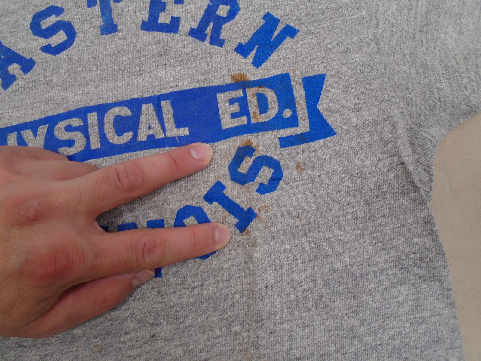 Vintage 50s Eastern Illinois University Physical Ed.T Shirt & Shorts Gym M gallery
