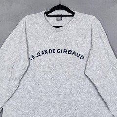 Marithe Francois Girbaud T-shirt Mens Medium Gray Spellout Logo Long Sleeve