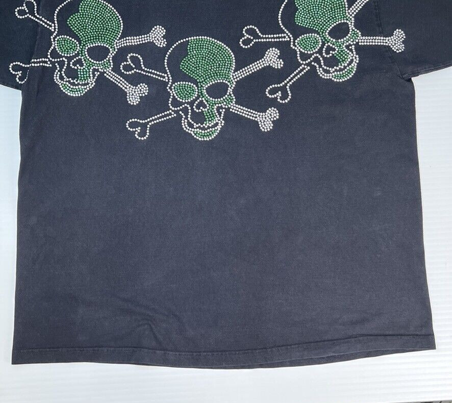 Geto Jeans Men Shirt XXXL Skull Crossbone Metallic Stud Shiny Work Party Core Go gallery