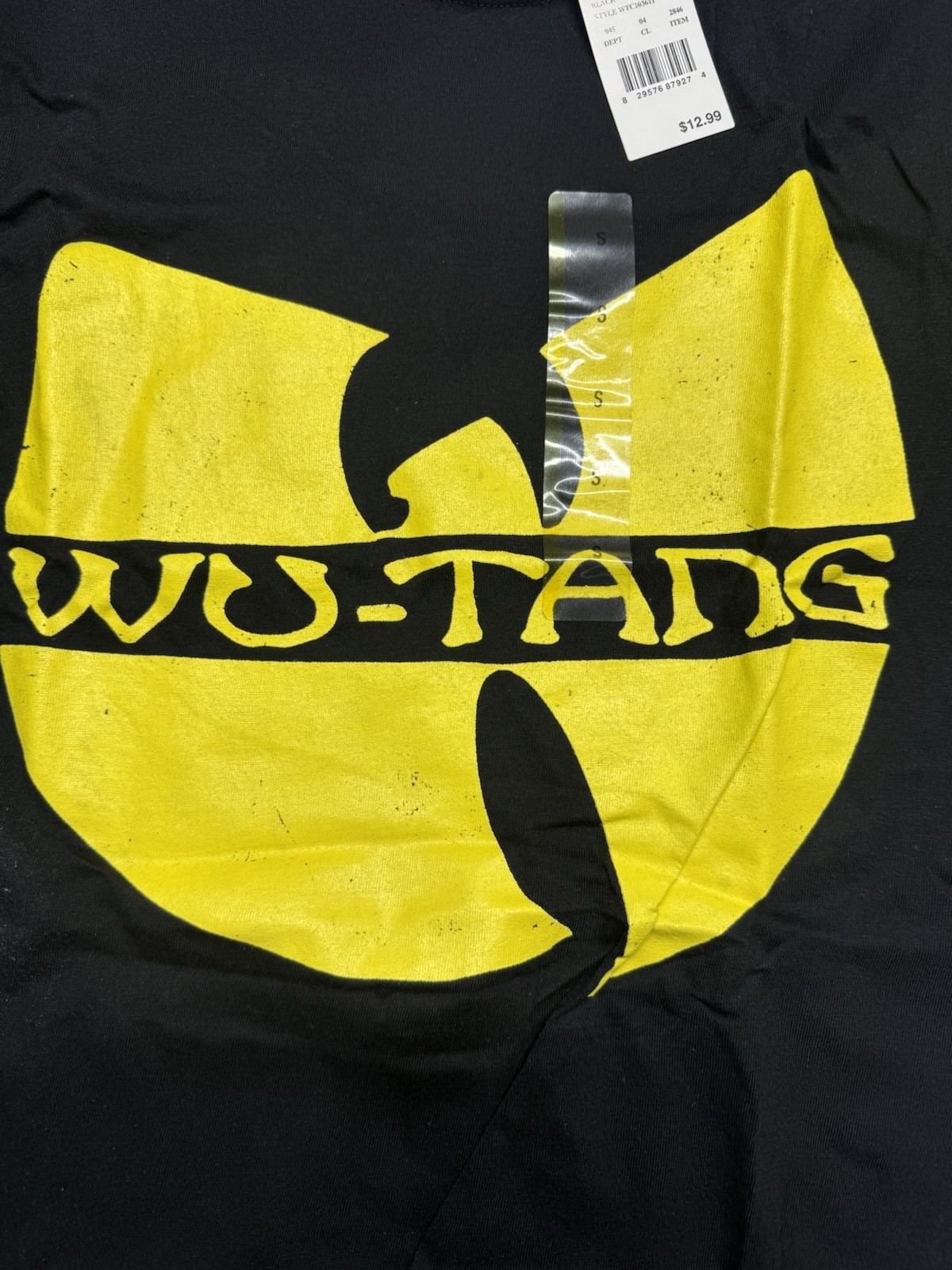 Wu-Tang Clan Logo T-Shirt Black With Yellow Logo Brand New Size SMALL-Ships ASAP gallery