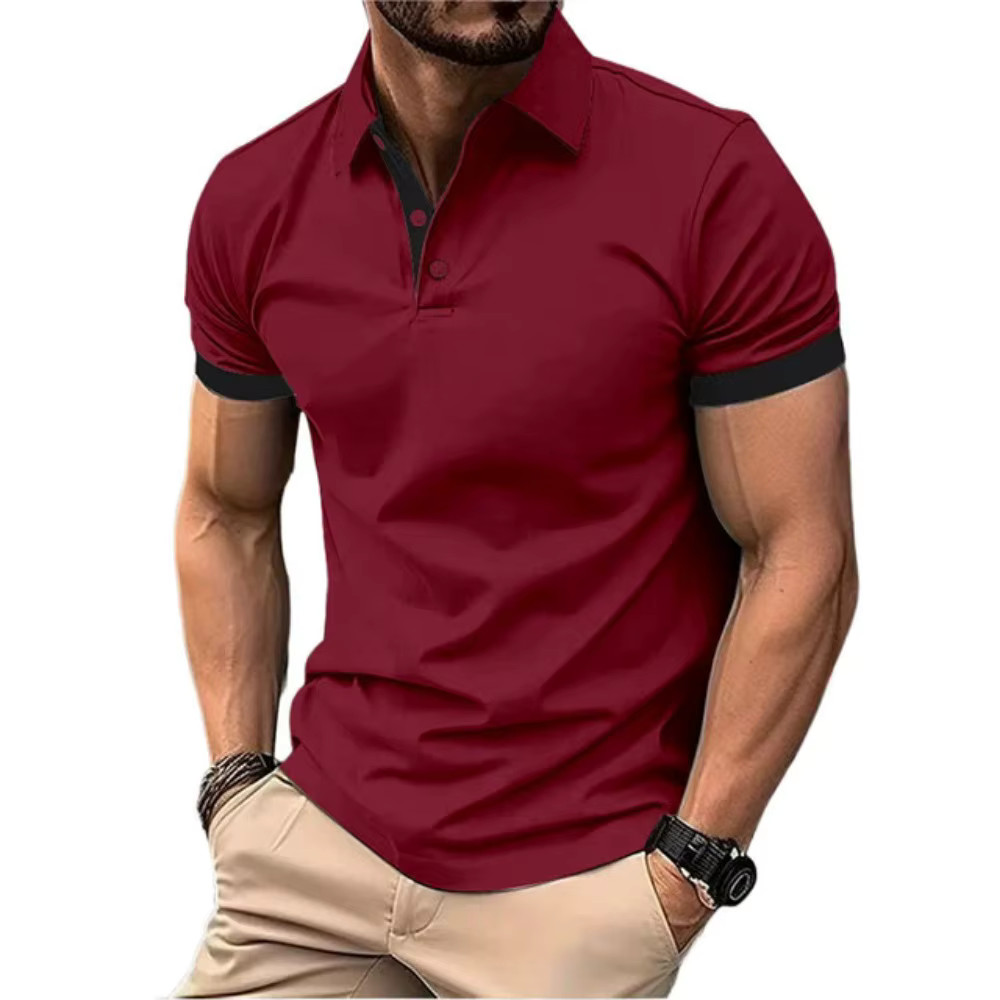 Men's Color Polo Shirt Slim Fit Casual Gym Tshirt Fashion Tee English Style Gift gallery