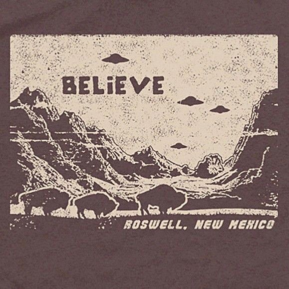 UFO Aliens T Shirt Roswell Area 51 Believe Cool Graphic X Files Flying Saucer gallery