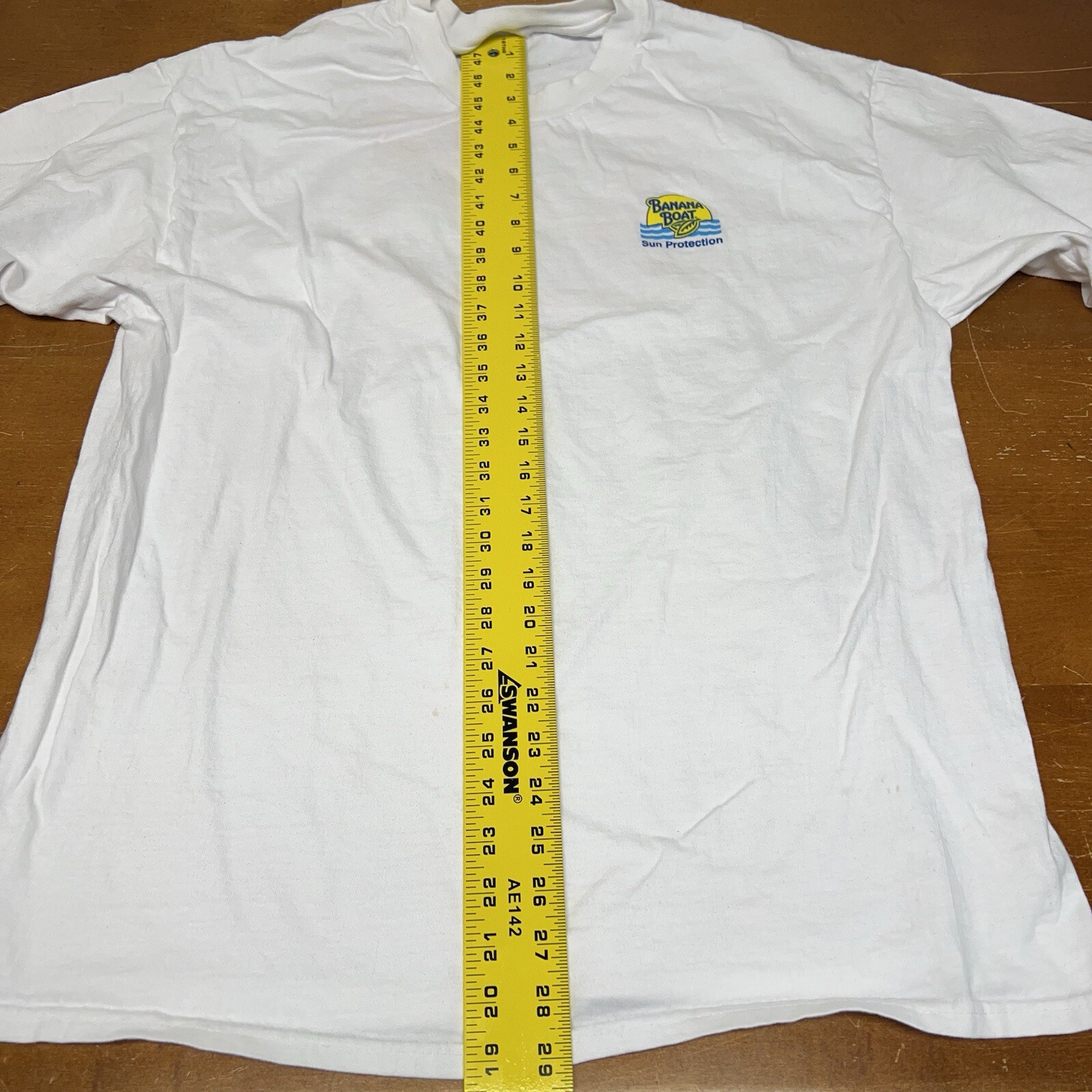 Vintage Hanes Shirt Mens Extra Large White Short Sleeve Banana Boat Sun Screen gallery