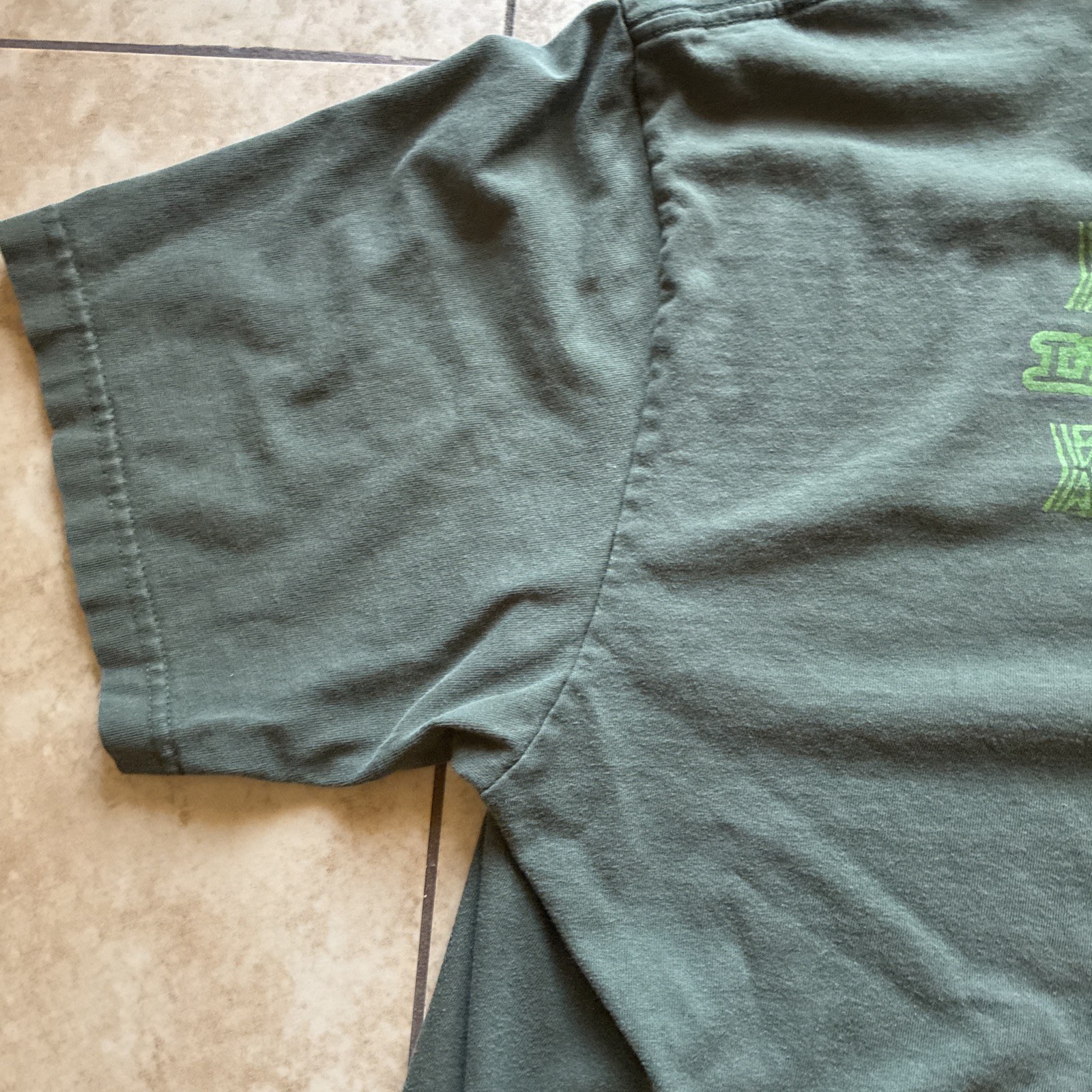 Nautica vtg t shirt green torch light my fire Hawaii style graphic gallery