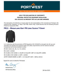 PORTWEST Modaflame Knit Flame Resistant Anti-Static Long Sleeve T-Shirt – FR11