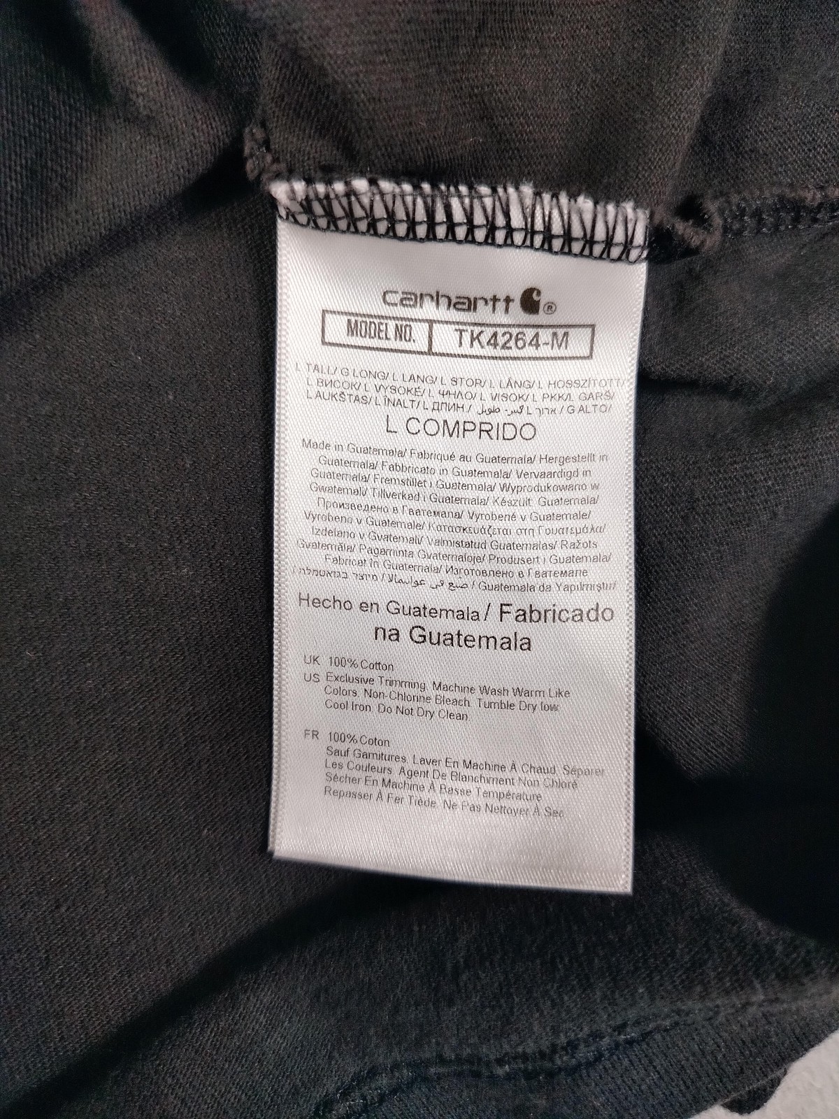 Carhartt Shirt Mens Large Tall Black Relaxed Fit Workwear Durable Heavy Duty gallery